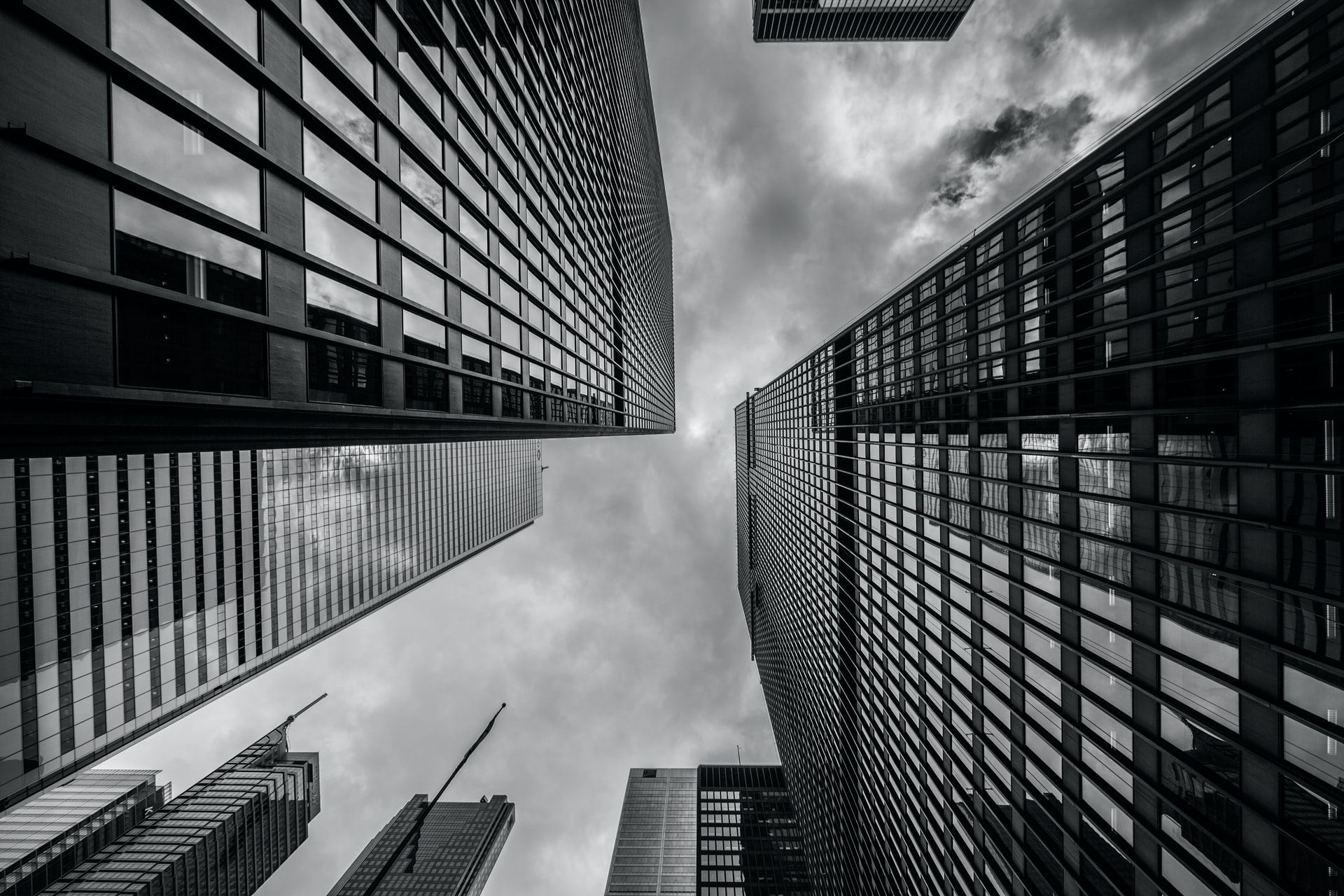 Low angle photo of energy efficient buildings