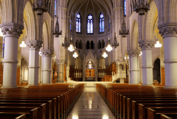 Interior view of a house of worship