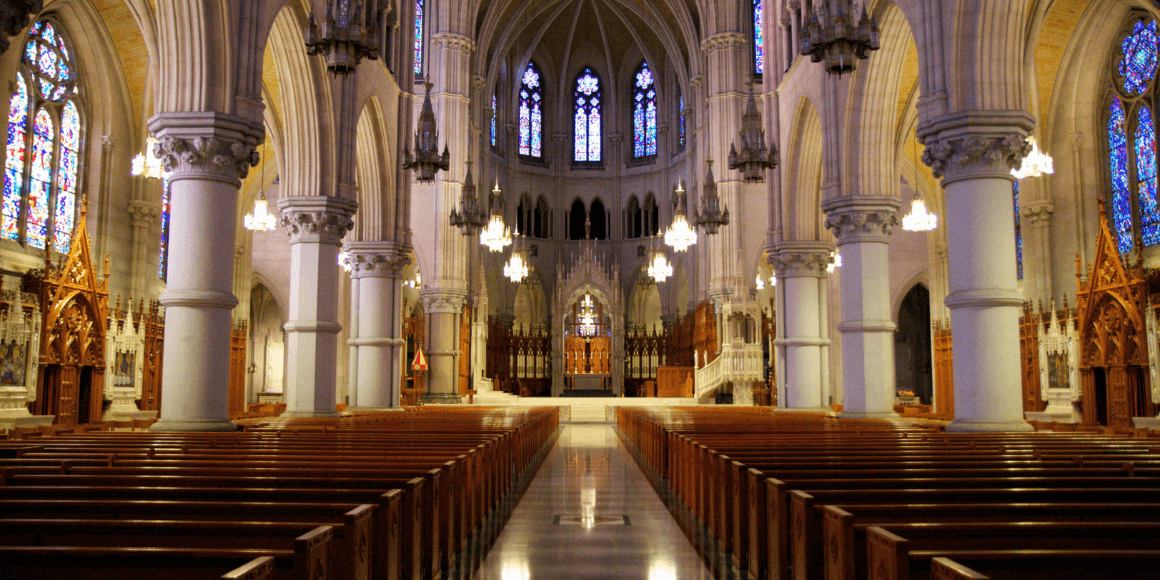 Interior view of a house of worship